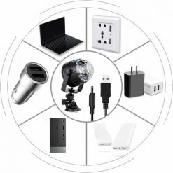 LITZEE Boule à Facettes LED à 15 Lumières Disco Effet De Lumière 360° RVB Rotatif Feux De Fête Disco Ball Avec Câble USB Pour Noël, Enfants Anniversaire 7 LITZEE Boule à Facettes LED à 15 Lumières Disco Effet De Lumière 360° RVB Rotatif Feux De Fête Disco Ball Avec Câble USB Pour Noël, Enfants Anniversaire -Lampe Soldes Boutique 26310689 3