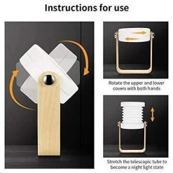 LITZEE Lampe De Chevet Dimmable Touch Light, Lampes De Chevet Portables Pour Lampe De Chevet Avec Table De Nuit Portable Safe Night Light -Lampe Soldes Boutique 26310792 4