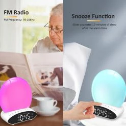 ASUPERMALL Multifonction 4 En 1 Fm Radio Eveil Lumiere Reveil T-Ime Projecteur Lampe De Bureau 2 * Memoire Exploite Alimente Par Une Pile Aaa Fonction L-Ed Affichage Appuyez Sur C-Ontrole 20 Couleurs Changeantes / Mode Statique 20 Niveaux Reglable Luminosite Variabl 6 ASUPERMALL Multifonction 4 En 1 Fm Radio Eveil Lumiere Reveil T-Ime Projecteur Lampe De Bureau 2 * Memoire Exploite Alimente Par Une Pile Aaa Fonction L-Ed Affichage Appuyez Sur C-Ontrole 20 Couleurs Changeantes / Mode Statique 20 Niveaux Reglable Luminosite Variabl -Lampe Soldes Boutique 26475533 3