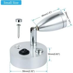 LANGRAY 12V LED Spot Lampe De Lecture Interrupteur Réglable Lumière Chaude Pour Camping Car Van Bateau Led Lumière Intérieure (2 PCS) 7 LANGRAY 12V LED Spot Lampe De Lecture Interrupteur Réglable Lumière Chaude Pour Camping Car Van Bateau Led Lumière Intérieure (2 PCS) -Lampe Soldes Boutique 26802128 3