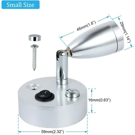 LANGRAY 12V LED Spot Lampe De Lecture Interrupteur Réglable Lumière Chaude Pour Camping Car Van Bateau Led Lumière Intérieure (2 PCS) 3 LANGRAY 12V LED Spot Lampe De Lecture Interrupteur Réglable Lumière Chaude Pour Camping Car Van Bateau Led Lumière Intérieure (2 PCS) – Image 3