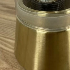 MEUBLETMOI Lampe Tactile à Poser En Laiton Brossé Doré Et Verre - TOUCH 6159 - Doré -Lampe Soldes Boutique 26864079 3