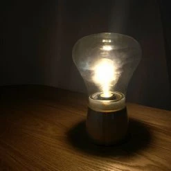 MEUBLETMOI Lampe Tactile à Poser En Laiton Brossé Doré Et Verre - TOUCH 6159 - Doré -Lampe Soldes Boutique 26864079 4