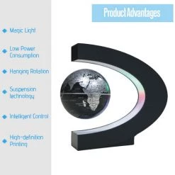 HAPPYSHOPPING Carte Du Monde Globe Alevitation Magnetique En Forme De C De 3 "avec Lumieres LED Couleur -Lampe Soldes Boutique 27160086 3