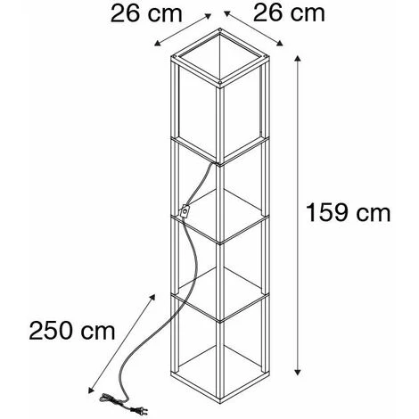 QAZQA Stojan - Lampadaire Moderne - 1 Lumière - H 159 Cm - Noir - Moderne - Éclairage Intérieur - Salon I Chambre I Cuisine I Salle à Manger - Noir 4 QAZQA Stojan - Lampadaire Moderne - 1 Lumière - H 159 Cm - Noir - Moderne - Éclairage Intérieur - Salon I Chambre I Cuisine I Salle à Manger - Noir – Image 4
