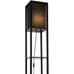 QAZQA Stojan - Lampadaire Moderne - 1 Lumière - H 159 Cm - Noir - Moderne - Éclairage Intérieur - Salon I Chambre I Cuisine I Salle à Manger - Noir 9 QAZQA Stojan - Lampadaire Moderne - 1 Lumière - H 159 Cm - Noir - Moderne - Éclairage Intérieur - Salon I Chambre I Cuisine I Salle à Manger - Noir -Lampe Soldes Boutique 27162755 5