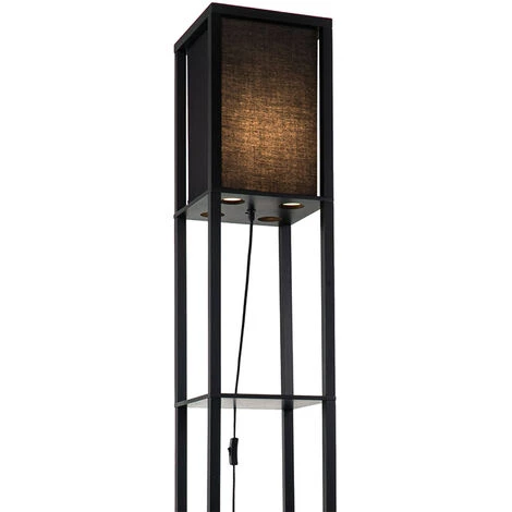 QAZQA Stojan - Lampadaire Moderne - 1 Lumière - H 159 Cm - Noir - Moderne - Éclairage Intérieur - Salon I Chambre I Cuisine I Salle à Manger - Noir 5 QAZQA Stojan - Lampadaire Moderne - 1 Lumière - H 159 Cm - Noir - Moderne - Éclairage Intérieur - Salon I Chambre I Cuisine I Salle à Manger - Noir – Image 5