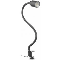 B.K.LICHT Lampe De Lecture LED Pivotante Bras Flexible Lampe à Pince Pour Bureau Chevet Noir Avec Ampoule LED GU10 5W 3000K