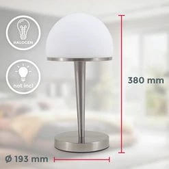 B.K.Licht Lampe De Table Abat-jour Verre Graduable Par Variateur Tactile Intégré Dimmable E14 Lampe De Chevet Verre Opale -Lampe Soldes Boutique 27245521 5