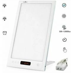THSINDE Lampe De Luminothérapie 12000 Lux Sans UV Lampe Luminotherapie Avec Luminosité, Température De Couleur Et Minuterie Réglables Lampe Lumiere Du Jour 7 THSINDE Lampe De Luminothérapie 12000 Lux Sans UV Lampe Luminotherapie Avec Luminosité, Température De Couleur Et Minuterie Réglables Lampe Lumiere Du Jour -Lampe Soldes Boutique 27333847 3