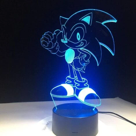 DEVENIRRICHE Sonic The Hedgehog Lampe De Table 3D LED Lampe De Lecture De Nuit Cadeau Pour Enfants USB DE 1 DEVENIRRICHE Sonic The Hedgehog Lampe De Table 3D LED Lampe De Lecture De Nuit Cadeau Pour Enfants USB DE