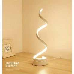 STOEX Lampe De Table Spirale LED , Incurvée Lampe De Bureau LED, 12W Lumière Blanc Chaud, Creative Acrylique LED Lampe De Modélisation Parfaite Pour Chambre à Coucher Salon (blanc) 6 STOEX Lampe De Table Spirale LED , Incurvée Lampe De Bureau LED, 12W Lumière Blanc Chaud, Creative Acrylique LED Lampe De Modélisation Parfaite Pour Chambre à Coucher Salon (blanc) -Lampe Soldes Boutique 27611279 3