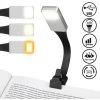 LONGZIMING Lampe De Lecture à LED Pour Livres Au Lit La Nuit, Pince Rechargeable USB Sur Lampe De Lecture De Livre, Luminosité à 3 Niveaux, Soins Des Yeux Pour Les Kindles