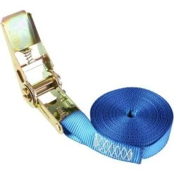 MVPOWER 10 PCS Sangle De Serrage à Cliquet Monobloc En Polyester Et Acier, CE (25mm X 6m, 800kg, Bleu) -Lampe Soldes Boutique 28196288 3