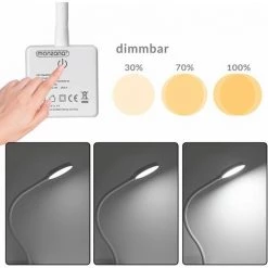 MONZANA Lampe LED Mur 46,5cm/48cm Avec Ou Sans Télécommande Prise IP20 Luminaire Intérieur Lampe Au Choix 48cm (de) -Lampe Soldes Boutique 28396383 3