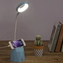BRIDAY Lampe De Bureau, Lampe De Bureau Led Dimmable, Lampe De Table Pour Protéger Les Yeux Des Enfants Avec 3 Modes D'éclairage (bleu)
