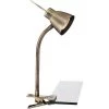ETC-SHOP Lampe De Chevet Lampe à Pince Lampe De Table En Laiton Antique Lampe De Table Mobile Avec Spot Mobile, Métal, 1x LED 3 Watts 165 Lm, LxlxH 24x24x37,5 Cm