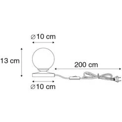 QAZQA Athens - Lampe De Table Rustique - 1 Lumière - Ø 100 Mm - Doré - Rustique - Éclairage Intérieur - Salon I Chambre I Cuisine I Salle à Manger - Doré 8 QAZQA Athens - Lampe De Table Rustique - 1 Lumière - Ø 100 Mm - Doré - Rustique - Éclairage Intérieur - Salon I Chambre I Cuisine I Salle à Manger - Doré -Lampe Soldes Boutique 29350642 4