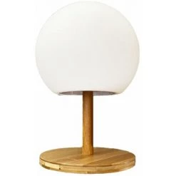 LUMISKY Lampe De Table Sans Fil Pied En Bambou Extensible LED Blanc Chaud/blanc LUNY H28cm