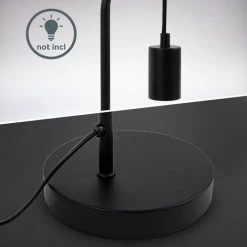 B.K.Licht Lampe De Table Rétro I E27 I Câble Avec Interrupteur I Métal I Noir I Salon I Chambre -Lampe Soldes Boutique 30191563 3