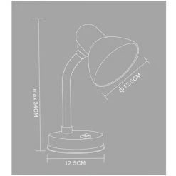 GEFOM Lampe De Bureau Flexible Blanche 12,5 Cm Blanche - Blanche -Lampe Soldes Boutique 30654089 3