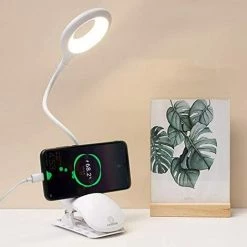 BRIDAY Lampe Clip LED, Lampe De Bureau à Pince Avec Porte-stylo, Lampes De Chevet Et Lampes De Table, Lampe Pour Enfants Eye-Care Avec 3 Couleurs Réglables Pour Lecture, Travail (rose) -Lampe Soldes Boutique 31054951 4