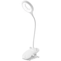 BRIDAY Lampe Clip LED, Lampe De Bureau à Pince Avec Porte-stylo, Lampes De Chevet Et Lampes De Table, Lampe Pour Enfants Eye-Care Avec 3 Couleurs Réglables Pour Lecture, Travail (blanc)
