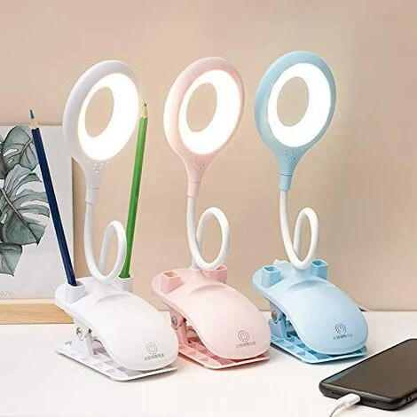 BRIDAY Lampe Clip LED, Lampe De Bureau à Pince Avec Porte-stylo, Lampes De Chevet Et Lampes De Table, Lampe Pour Enfants Eye-Care Avec 3 Couleurs Réglables Pour Lecture, Travail (blanc) 2 BRIDAY Lampe Clip LED, Lampe De Bureau à Pince Avec Porte-stylo, Lampes De Chevet Et Lampes De Table, Lampe Pour Enfants Eye-Care Avec 3 Couleurs Réglables Pour Lecture, Travail (blanc) – Image 2