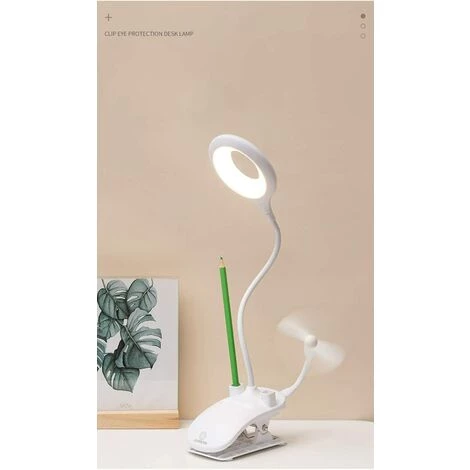 BRIDAY Lampe Clip LED, Lampe De Bureau à Pince Avec Porte-stylo, Lampes De Chevet Et Lampes De Table, Lampe Pour Enfants Eye-Care Avec 3 Couleurs Réglables Pour Lecture, Travail (blanc) 3 BRIDAY Lampe Clip LED, Lampe De Bureau à Pince Avec Porte-stylo, Lampes De Chevet Et Lampes De Table, Lampe Pour Enfants Eye-Care Avec 3 Couleurs Réglables Pour Lecture, Travail (blanc) – Image 3