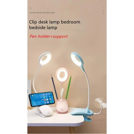 BRIDAY Lampe Clip LED, Lampe De Bureau à Pince Avec Porte-stylo, Lampes De Chevet Et Lampes De Table, Lampe Pour Enfants Eye-Care Avec 3 Couleurs Réglables Pour Lecture, Travail (blanc) 5 BRIDAY Lampe Clip LED, Lampe De Bureau à Pince Avec Porte-stylo, Lampes De Chevet Et Lampes De Table, Lampe Pour Enfants Eye-Care Avec 3 Couleurs Réglables Pour Lecture, Travail (blanc) – Image 5