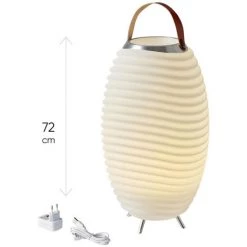 Enceinte Bluetooth Sans Fil Avec Lampe LED Et Seau à Glace Intégrés Modèle PRO 72cm - Synergy65pro - Kooduu - Blanc -Lampe Soldes Boutique 31765497 3
