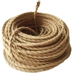 BEARSU 10m Fil électrique Corde, 2 Cœurs Linge De Câble D'éclairage De Corde Vintage Fil De Cuivre Recouvert Rétro Tressé Industriel Corde Pour DIY Pendentif Lampe