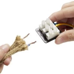 BEARSU 10m Fil électrique Corde, 2 Cœurs Linge De Câble D'éclairage De Corde Vintage Fil De Cuivre Recouvert Rétro Tressé Industriel Corde Pour DIY Pendentif Lampe -Lampe Soldes Boutique 31952730 3