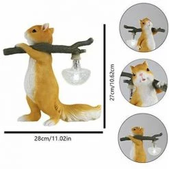 GOECO Lampe De Table,Lampe Écureuil En Résine De Dessin Animé Créatif,Lumiere De Table De Chevet à LED, Décoration De Salon Chambre -Lampe Soldes Boutique 32644454 5