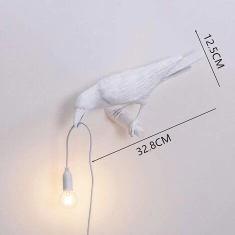 LONGZIMING Applique Murale Oiseau Moderne LED Appliques Murales Luminaires Chambre Lampe De Chevet Corbeau Oiseau Support Lumière Décoration De La Maison Applique Murale 2 LONGZIMING Applique Murale Oiseau Moderne LED Appliques Murales Luminaires Chambre Lampe De Chevet Corbeau Oiseau Support Lumière Décoration De La Maison Applique Murale – Image 2