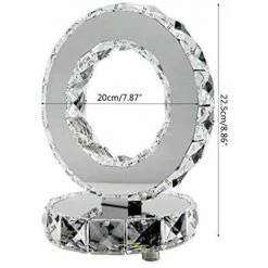 GOECO LED Lampe De Table En Cristal, Lampe De Chevet élégante Décorative, Lampe De Veilleuse Idéale Pour Chambre De Coucher, Salon, 18W Lumière Blanc Froide 9 GOECO LED Lampe De Table En Cristal, Lampe De Chevet élégante Décorative, Lampe De Veilleuse Idéale Pour Chambre De Coucher, Salon, 18W Lumière Blanc Froide -Lampe Soldes Boutique 33022602 5