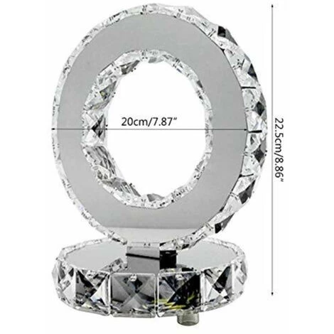 GOECO LED Lampe De Table En Cristal, Lampe De Chevet élégante Décorative, Lampe De Veilleuse Idéale Pour Chambre De Coucher, Salon, 18W Lumière Blanc Froide 5 GOECO LED Lampe De Table En Cristal, Lampe De Chevet élégante Décorative, Lampe De Veilleuse Idéale Pour Chambre De Coucher, Salon, 18W Lumière Blanc Froide – Image 5