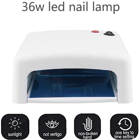 YONGQING Elite France 818UV Lampe UV Ongles Manucure Blanc Pro Timer Nail Machin 25*22.5*11cm - Blanc 4 YONGQING Elite France 818UV Lampe UV Ongles Manucure Blanc Pro Timer Nail Machin 25*22.5*11cm - Blanc – Image 4