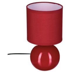 ATMOSPHERA, CRATEUR D'INTRIEUR Lampe à Poser Céramique "Boule" 24cm Rouge