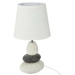 ATMOSPHERA, CRŽATEUR D'INTŽRIEUR Lampe À Poser "Galets" 33cm Ivoire