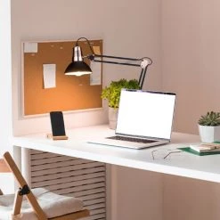 Relaxdays Lampe De Bureau Rétro, Abat-jour Inclinable, Bras Articulé, E27, éclairage, Métal, Noir/cuivre 8 Relaxdays Lampe De Bureau Rétro, Abat-jour Inclinable, Bras Articulé, E27, éclairage, Métal, Noir/cuivre -Lampe Soldes Boutique 34179525 4