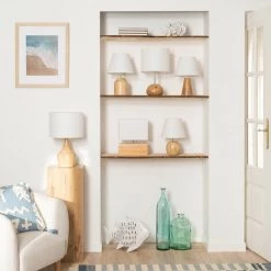 Lampe à Poser Gusau ILUZZIA Bois - Bois 9 Lampe à Poser Gusau ILUZZIA Bois - Bois -Lampe Soldes Boutique 34213776 5