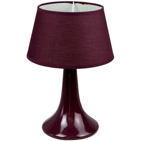 COREP Lampe A Poser Ceramique Luminaire Violet Aubergine Chevet LED Salon Chambre 1 COREP Lampe A Poser Ceramique Luminaire Violet Aubergine Chevet LED Salon Chambre