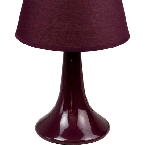 COREP Lampe A Poser Ceramique Luminaire Violet Aubergine Chevet LED Salon Chambre 2 COREP Lampe A Poser Ceramique Luminaire Violet Aubergine Chevet LED Salon Chambre – Image 2