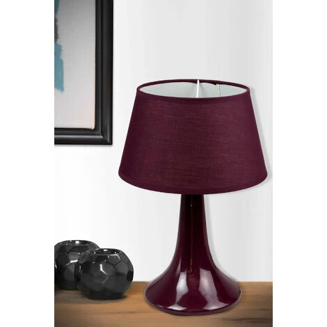COREP Lampe A Poser Ceramique Luminaire Violet Aubergine Chevet LED Salon Chambre 3 COREP Lampe A Poser Ceramique Luminaire Violet Aubergine Chevet LED Salon Chambre – Image 3