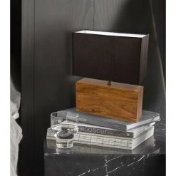 COREP Lampe A Poser Bois Abat Jour Tissu Marron Chocolat Luminaire Deco 5 COREP Lampe A Poser Bois Abat Jour Tissu Marron Chocolat Luminaire Deco -Lampe Soldes Boutique 34951393 3