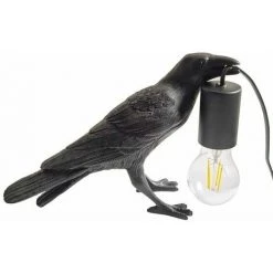 BARCELONA LED Lampe Oiseau "Corb" | Bird Series | Noir - Noir
