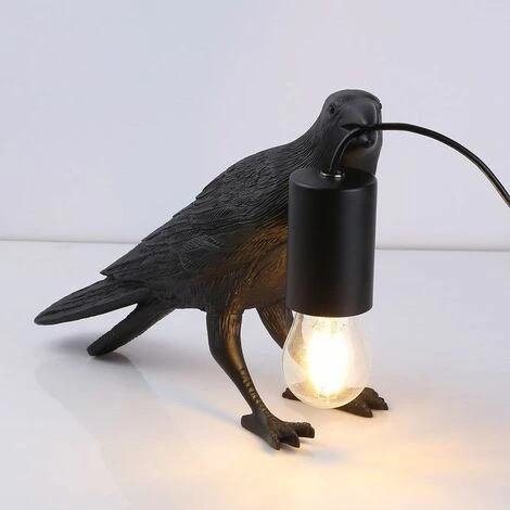 BARCELONA LED Lampe Oiseau "Corb" | Bird Series | Noir - Noir 4 BARCELONA LED Lampe Oiseau "Corb" | Bird Series | Noir - Noir – Image 4