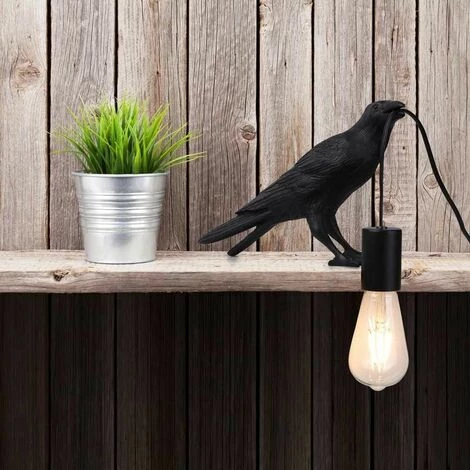 BARCELONA LED Lampe Oiseau "Corb" | Bird Series | Noir - Noir 5 BARCELONA LED Lampe Oiseau "Corb" | Bird Series | Noir - Noir – Image 5