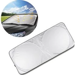 ABCRITAL Pare-Soleil De Voiture, Pare-Brise D'Été Pare-Brise De Voiture Pare-Soleil De Voiture Application Super Légère Et Fonction De Pliage Pour Enfants, Chiens Et Bébés 150 * 70 Cm